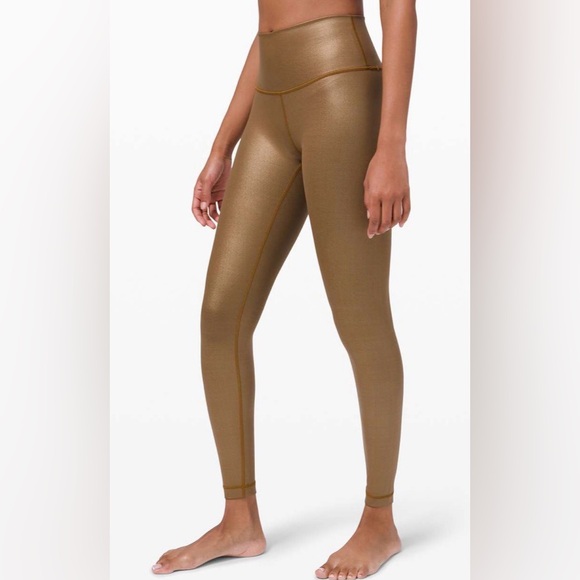 lululemon athletica Pants - FLAW, see note - Lululemon Wunder Under High-Rise Tight *Foil, sz 14